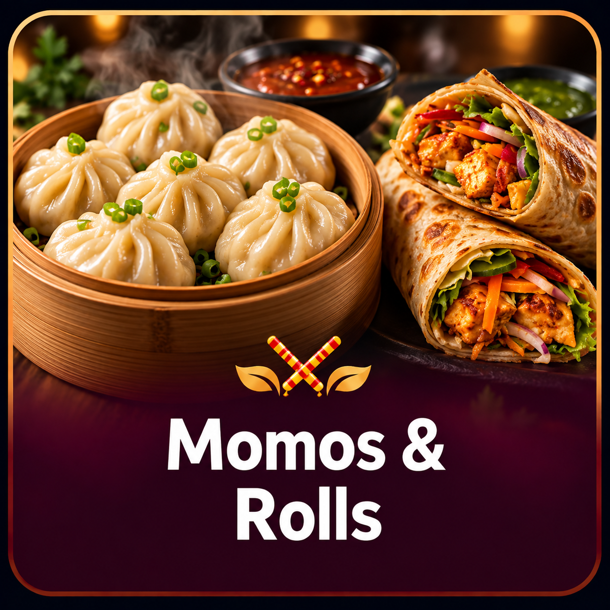 Momos and rolls
